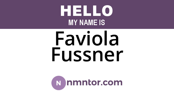 Faviola Fussner