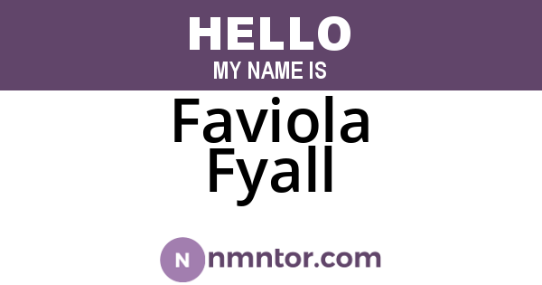 Faviola Fyall