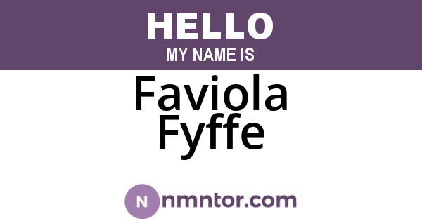 Faviola Fyffe