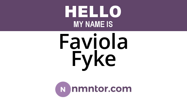 Faviola Fyke
