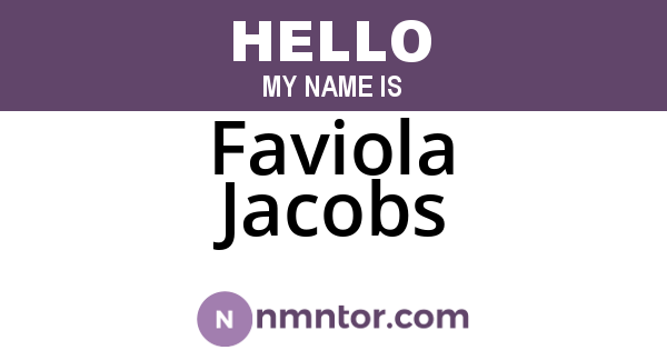 Faviola Jacobs