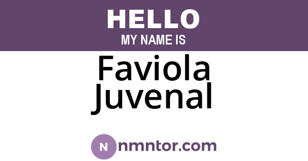 Faviola Juvenal