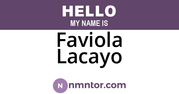 Faviola Lacayo