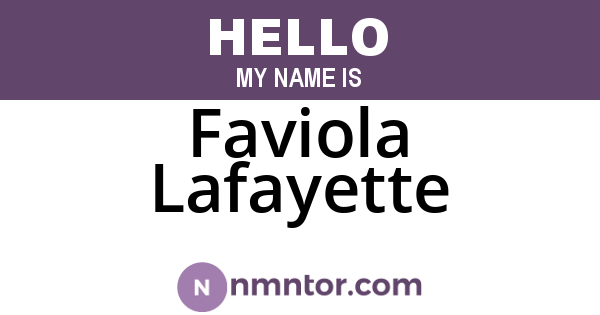 Faviola Lafayette