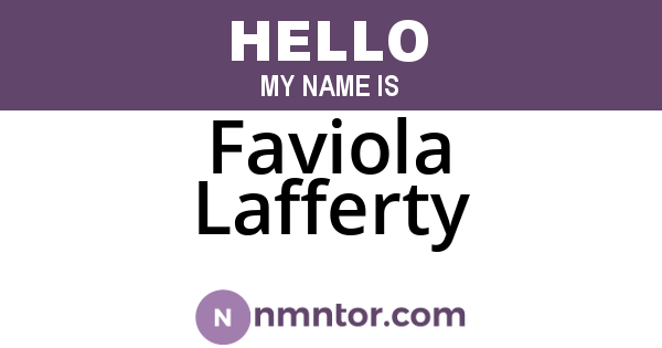 Faviola Lafferty