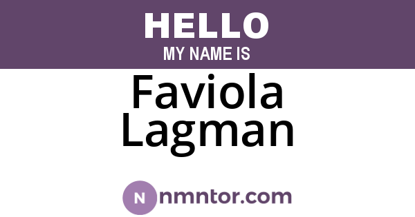 Faviola Lagman