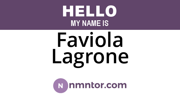 Faviola Lagrone