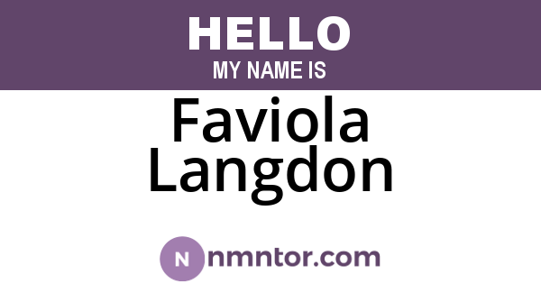 Faviola Langdon