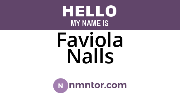 Faviola Nalls