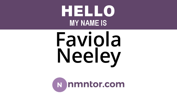 Faviola Neeley