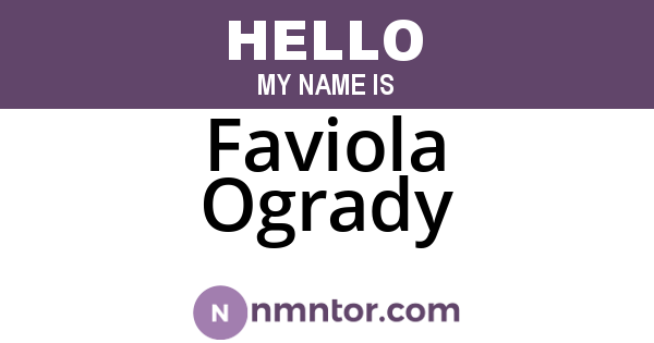 Faviola Ogrady