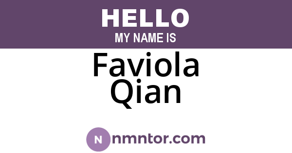 Faviola Qian