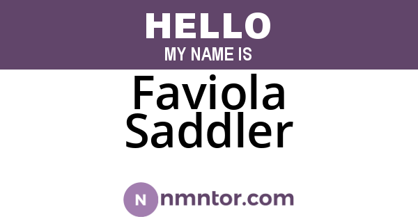 Faviola Saddler