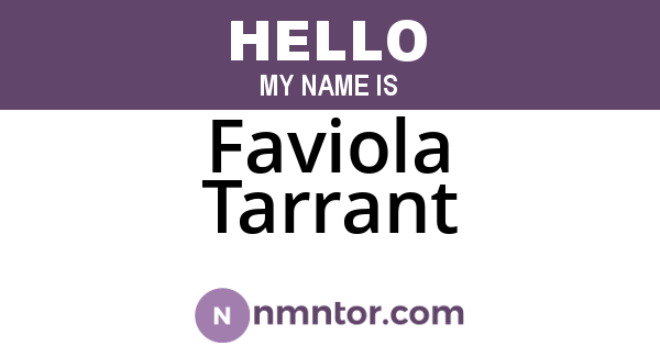 Faviola Tarrant