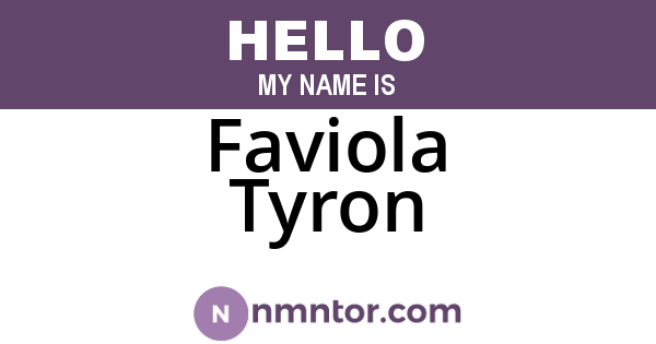 Faviola Tyron