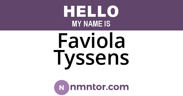 Faviola Tyssens