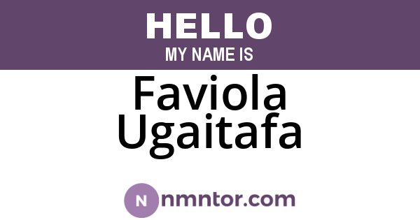 Faviola Ugaitafa