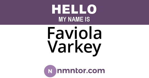 Faviola Varkey
