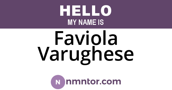 Faviola Varughese