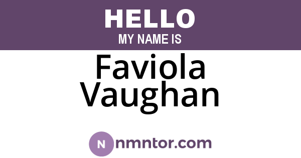 Faviola Vaughan