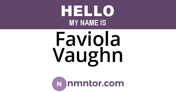 Faviola Vaughn
