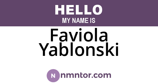 Faviola Yablonski