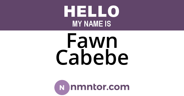 Fawn Cabebe