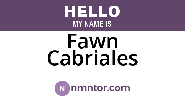 Fawn Cabriales