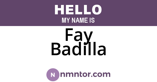 Fay Badilla