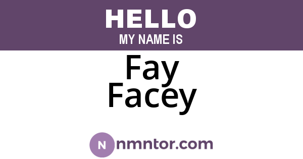 Fay Facey