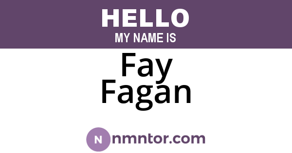 Fay Fagan