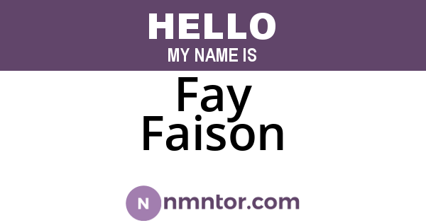 Fay Faison