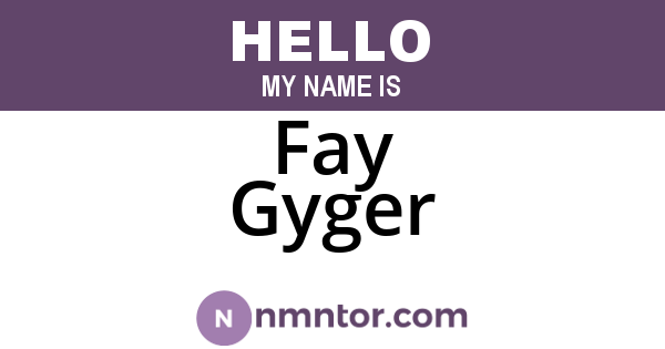 Fay Gyger