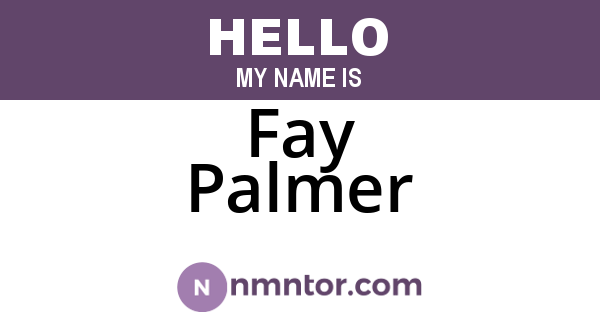 Fay Palmer
