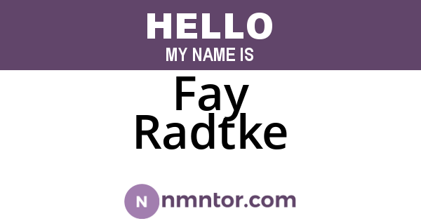 Fay Radtke