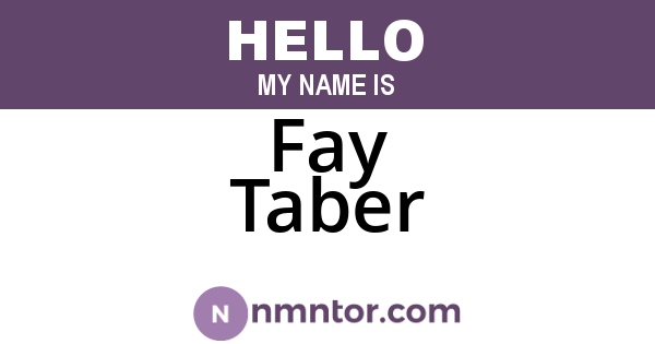 Fay Taber