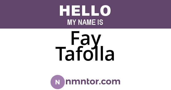 Fay Tafolla