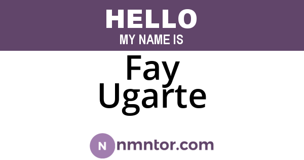 Fay Ugarte