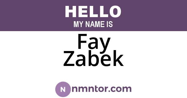 Fay Zabek