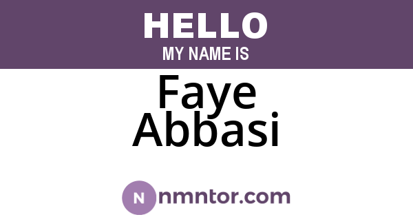 Faye Abbasi
