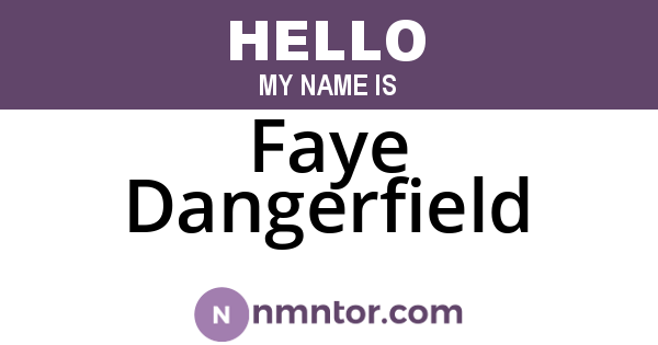 Faye Dangerfield