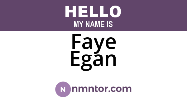 Faye Egan