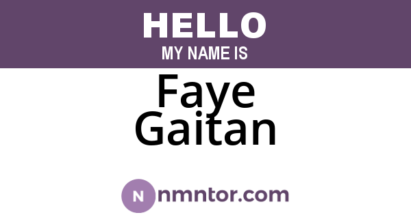 Faye Gaitan
