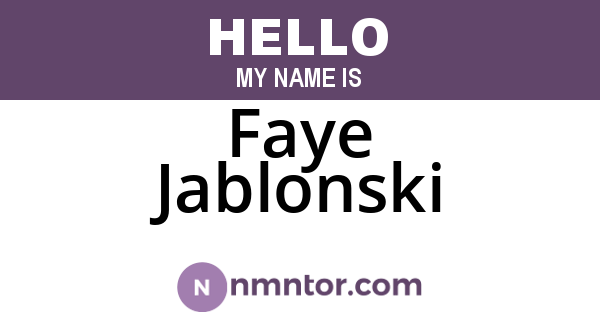 Faye Jablonski