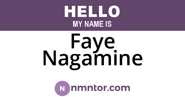 Faye Nagamine