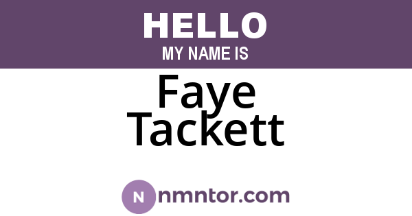 Faye Tackett