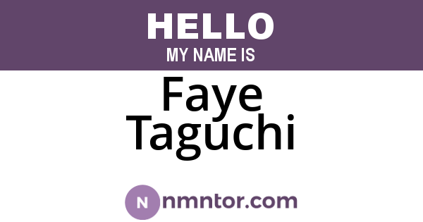 Faye Taguchi