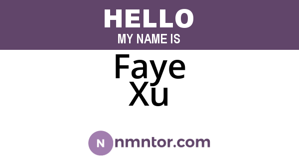 Faye Xu