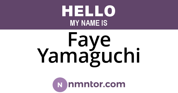 Faye Yamaguchi