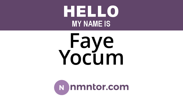 Faye Yocum